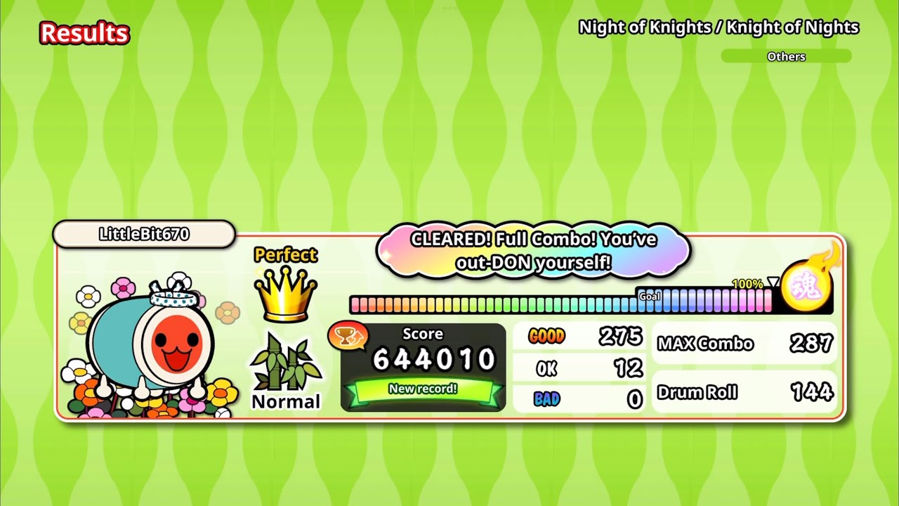 Taiko Pop Tap - Night of Nights FULL COMBO (normal difficulty)
