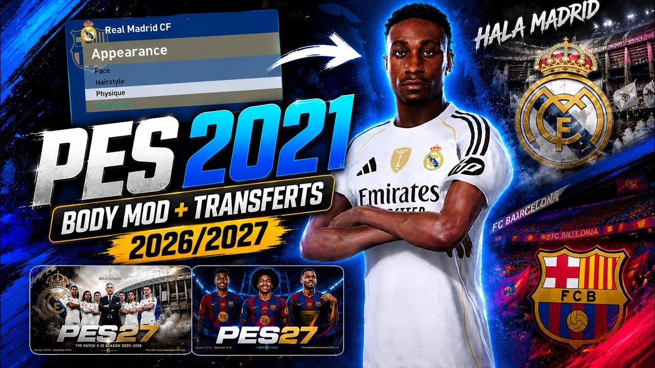 J'installe PES 2021 PATCH 2027 | PLUS GRAPHIC MOD