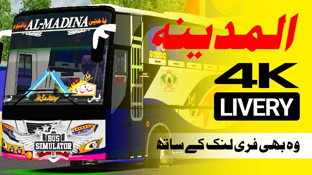 Al-Madina 4K Livery - JB1 - Bus Simulator Indonesia - Hafiz Ismail Gaming