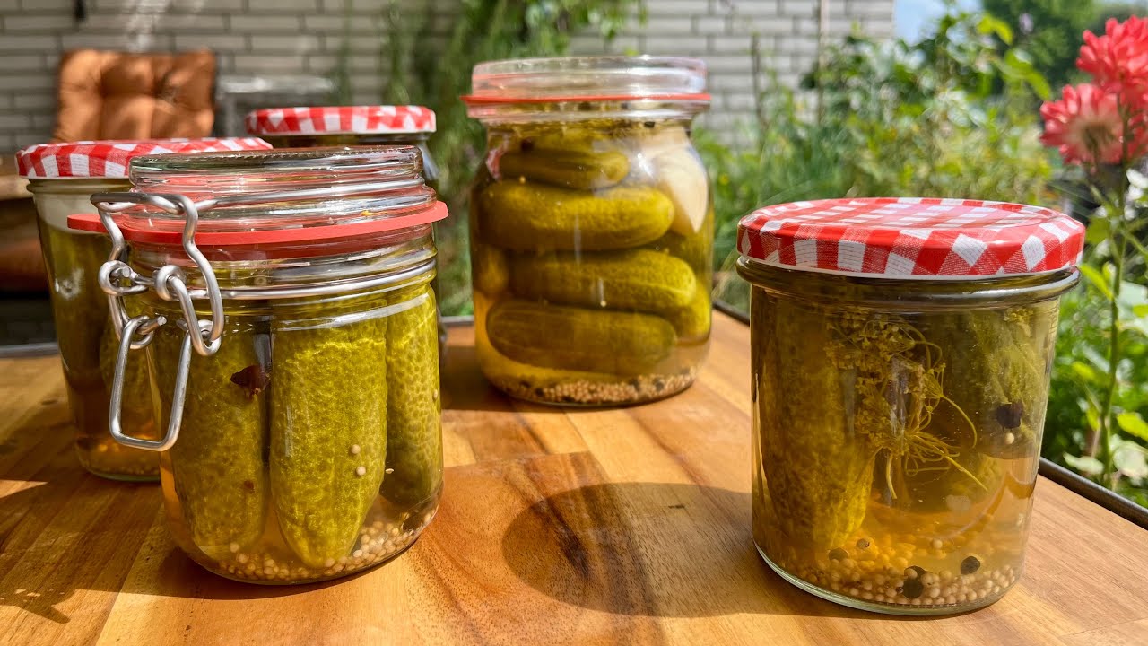 Gurken einkochen, Gewürzgurken einkochen. So einfach geht's! selber machen, Omas Rezept