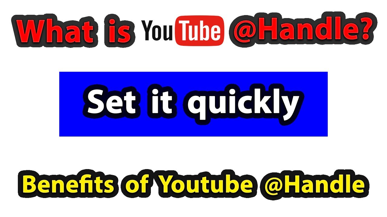 How to Set Youtube Handle ~ Benefits of Youtube Handle ~ What is YouTube Handle?