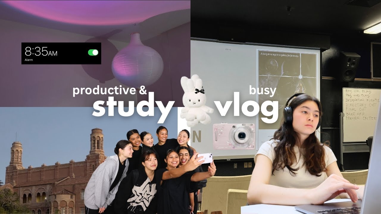 STUDY VLOG 📓 very productive days at ucla, exam prep, room glow-up, dance show, cooking w friends