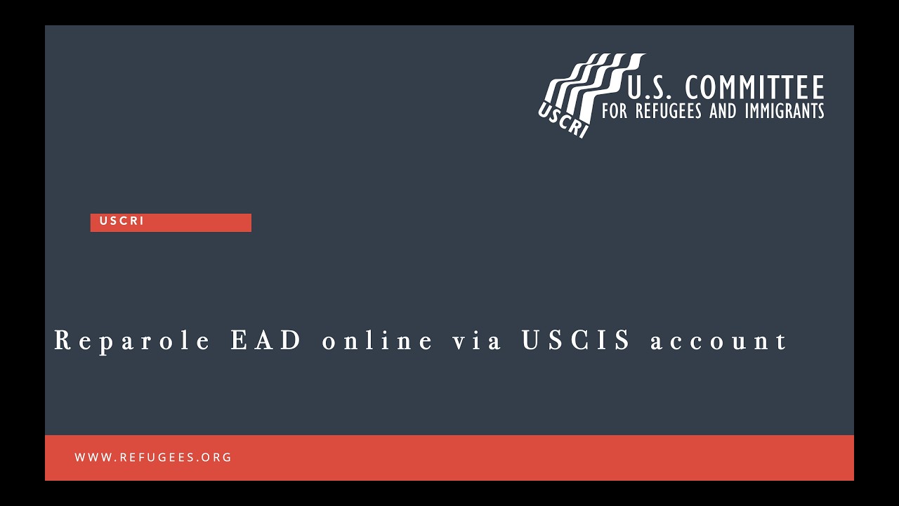 Як подати заяву на EAD після отримання Reparole через онлайн-кабінет USCIS. Відеоінструкція
