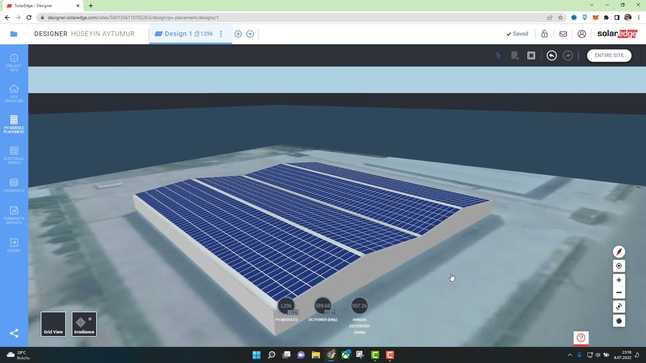 SolarEdge Designer ile Güneş Enerji Santrali Tasarımı ve Fizibilite