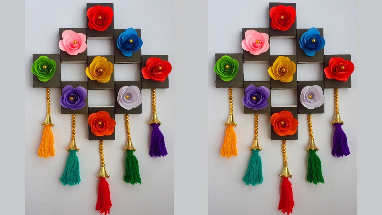 DIY: Wall Hanging Idea!!! How to Make Wall Hanging with Empty Matchbox and Paper!!! Reuse idea!!!