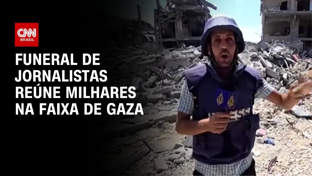 Milhares de pessoas vão ao funeral de jornalista em Gaza | CNN NOVO DIA