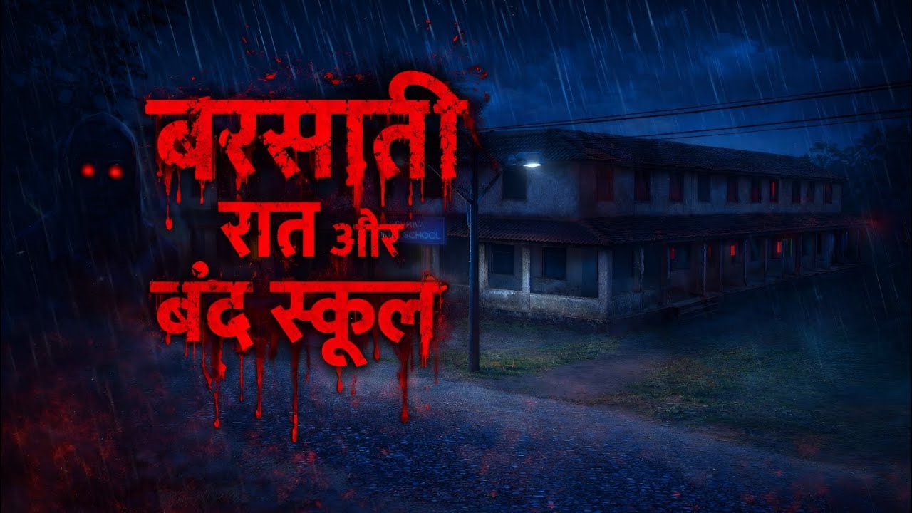 बरसाती रात और बंद स्कूल।  HINDI HORROR STORY 