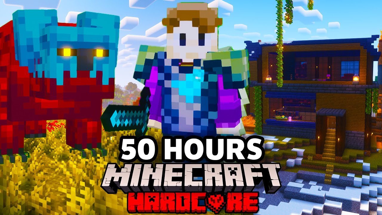 I Survived 50 HOURS in BETTER Minecraft Hardcore 1.20.1!