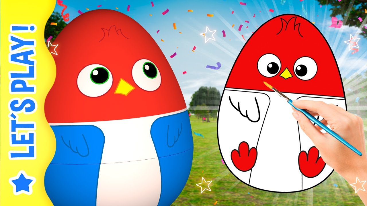 Painting Eggs at Zenon's Farm - Woodpecker 🌈 Let´s play