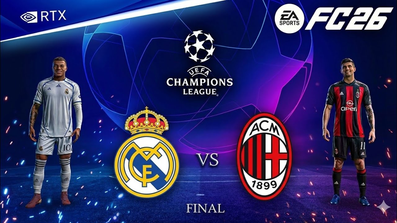 FC 25 Champions League Final – Real Madrid vs AC Milan | Full Match Gameplay 4K (PS5)