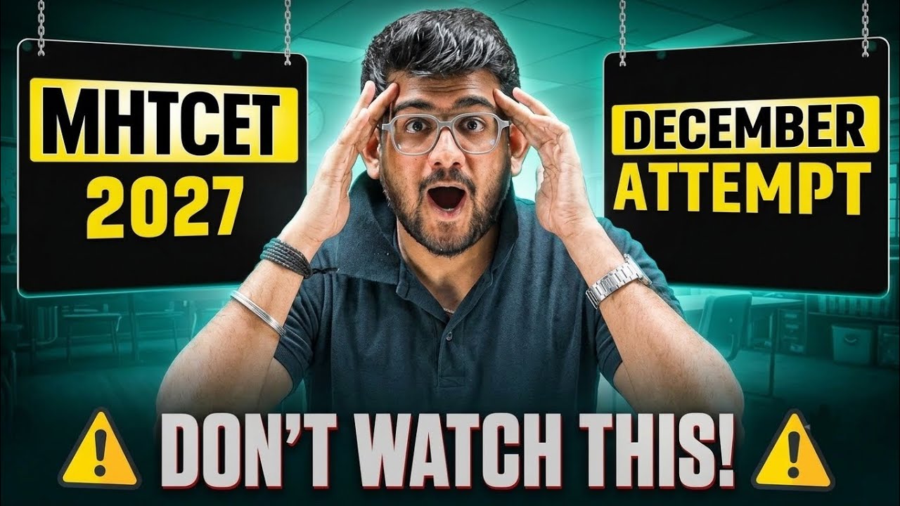 OCTOBER से पढ़कर 95% MARKS कैसे SCORE करें 99%ile MHT CET 2027 | LAST 70 DAYS to SCORE 99%ile