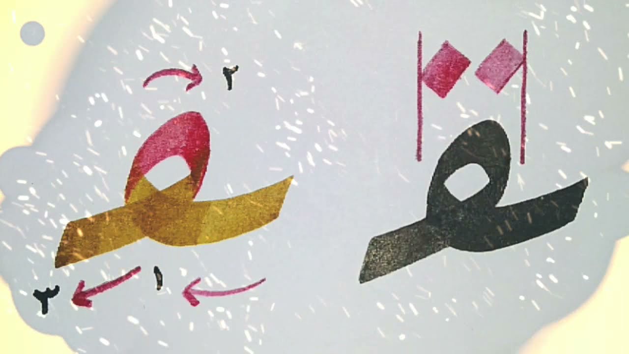 Belajar kaligrafi - sambungan huruf khat riq'ah (خطّ الرقعة).