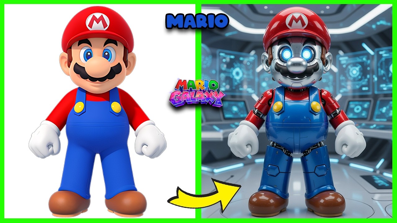🍄THE SUPER MARIO GALAXY Movie Character as Robots ~ Guess The Voice: Mario, Yoshi, Peach, Bowser