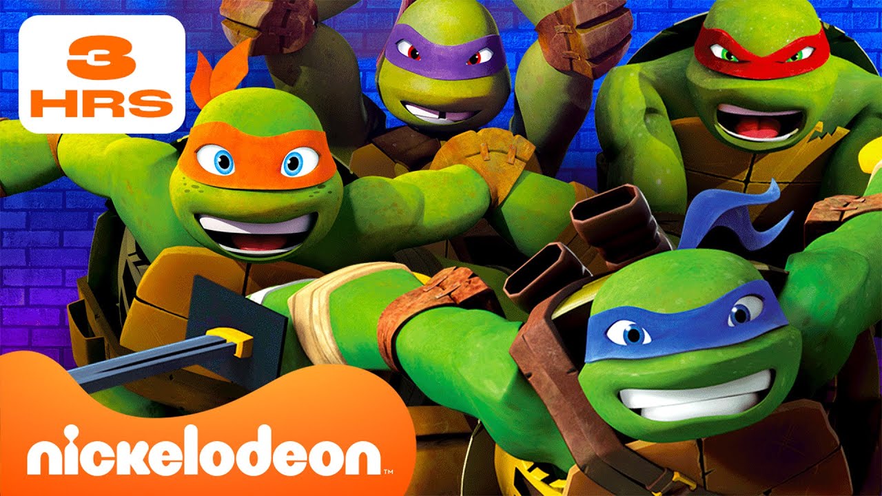 Tartarugas Ninja | 3 HORAS dos Melhores Momentos dos Irmãos Leo, Michelangelo, Raphael & Donatello