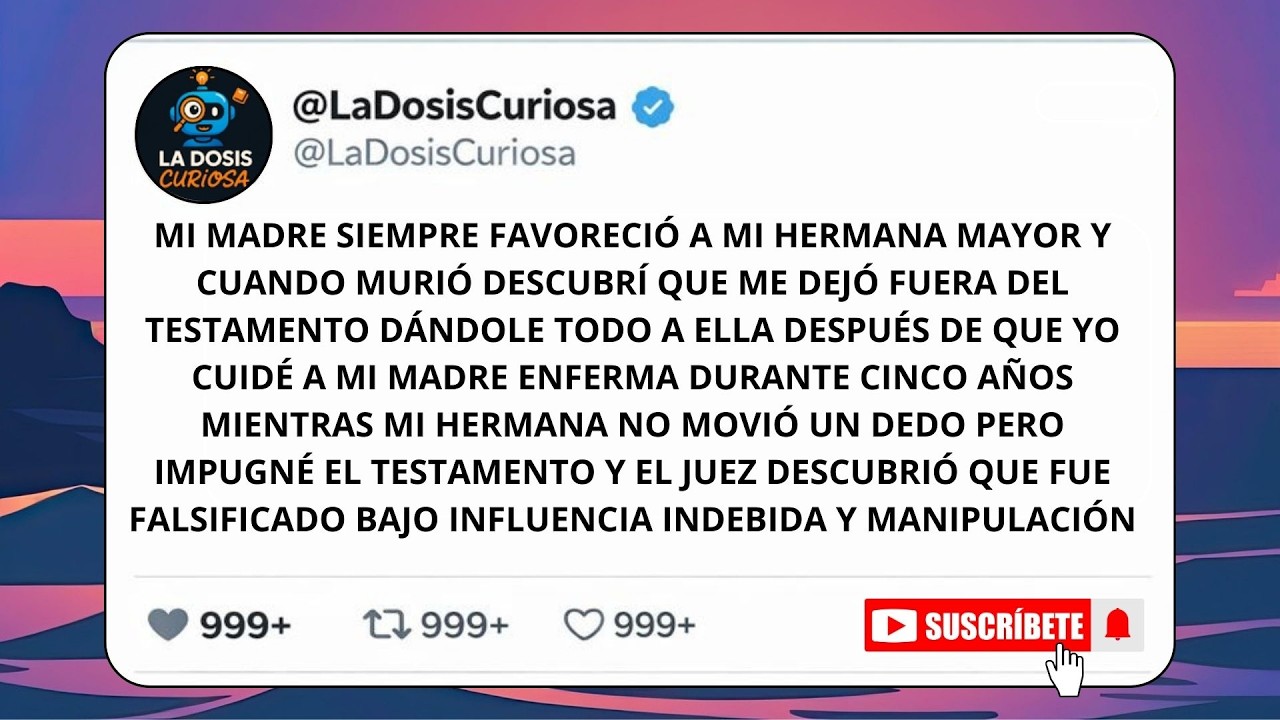 Mi HERMANA FAVORITA heredó TODO mientras yo SACRIFIQUÉ mi vida | JUSTICIA