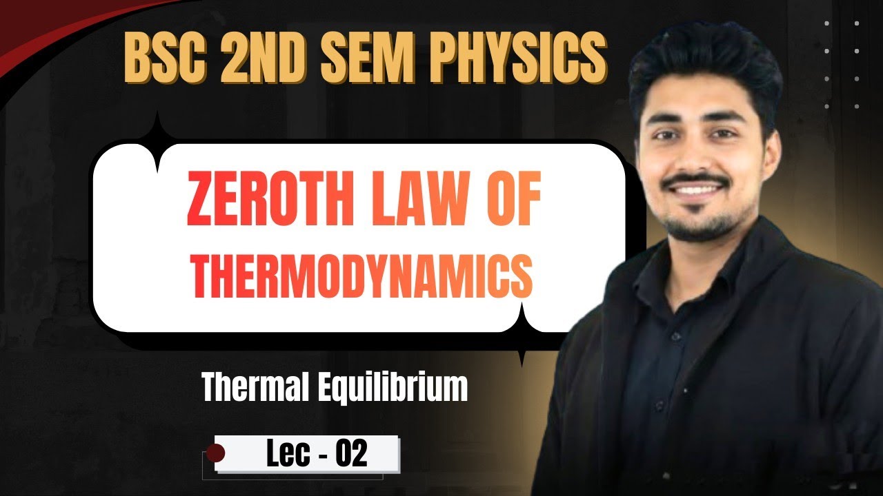 Zeroth Law Of Thermodynamics | Thermal Equilibrium | Bsc 2nd Semester Physics | #bsc2ndsemester 