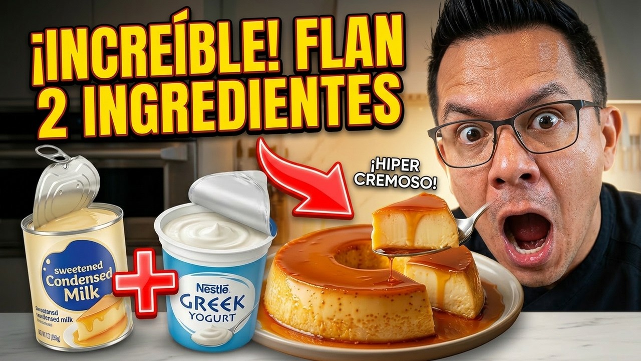 Flan de 2 ingredientes… tan fácil que no lo vas a creer” 🍮