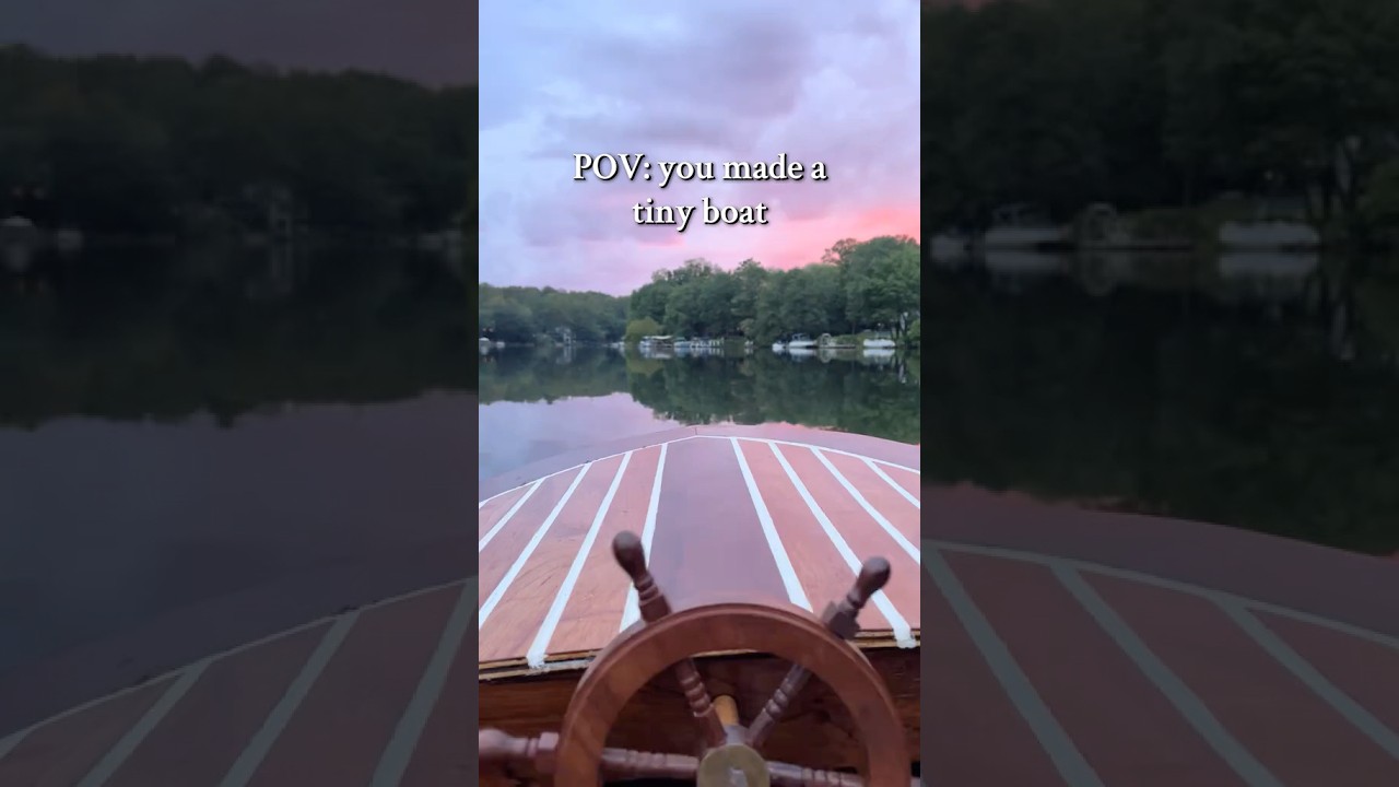 POV: YOU MADE A TINY BOAT #boat #diyboat #woodboat #woodworking #boatbuilding #diy #boatbuild