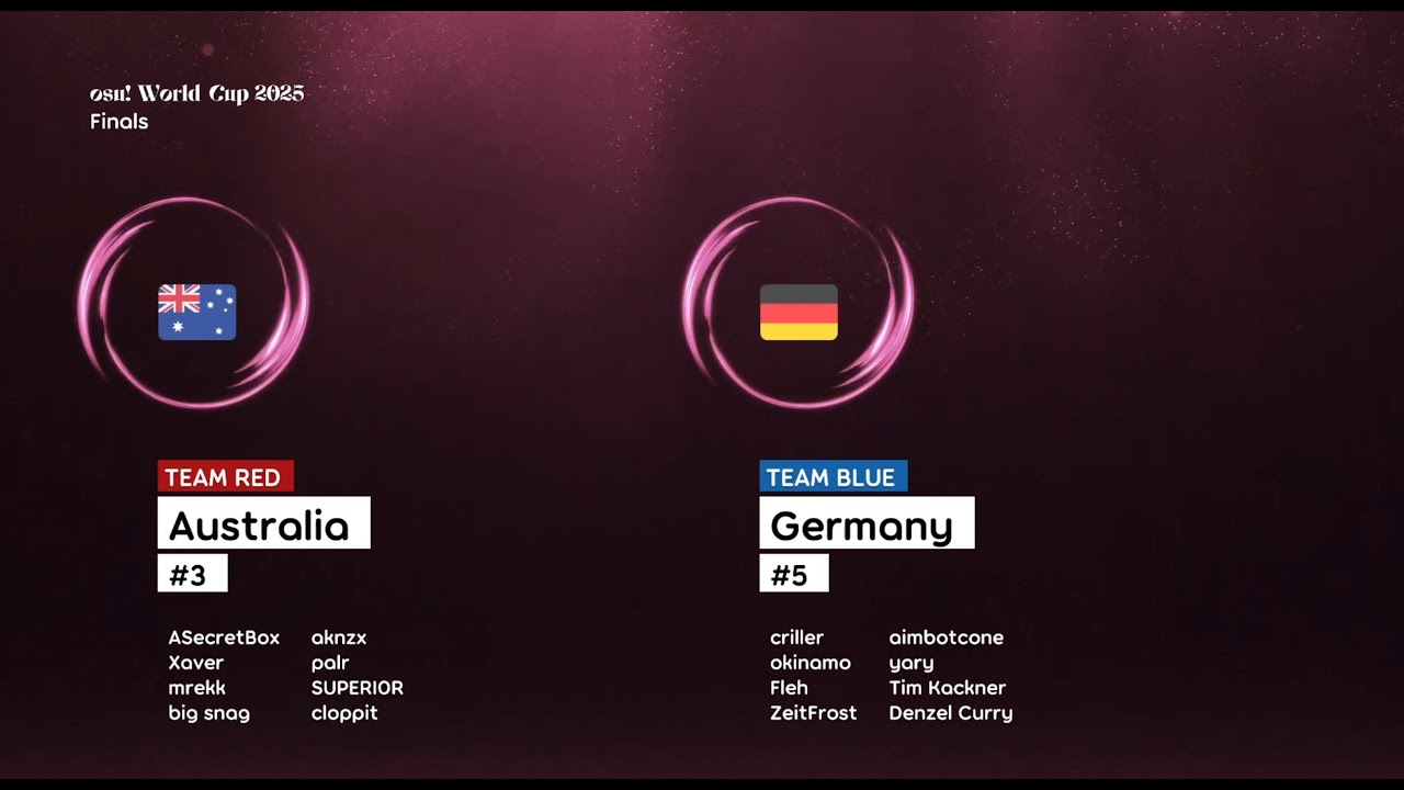 osu! World Cup 2025 Australia vs Germany losers bracket (Finals)