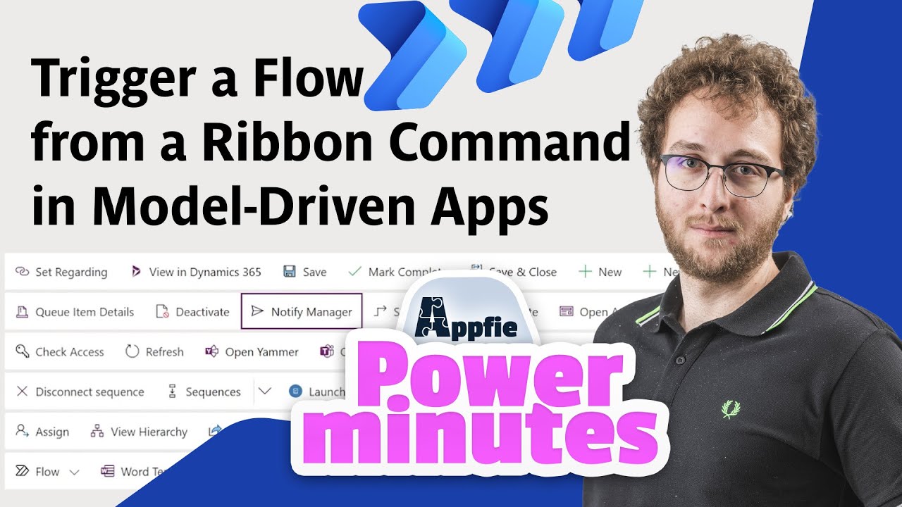 Trigger a Power Automate Flow from a Ribbon Command in Model‑Driven Apps | Power Minutes #23