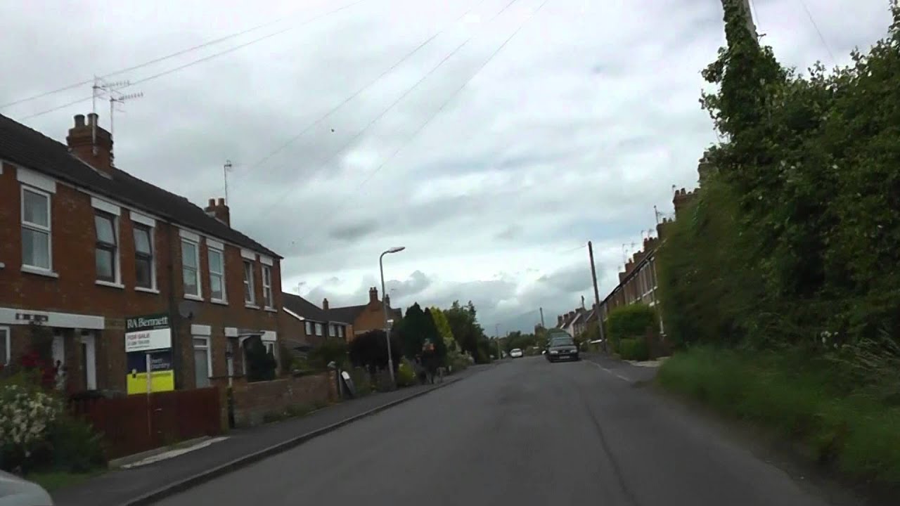 Driving Along Willersey Road, Chapel Street & Brewers Lane, Badsey, Evesham, Worcestershire, England