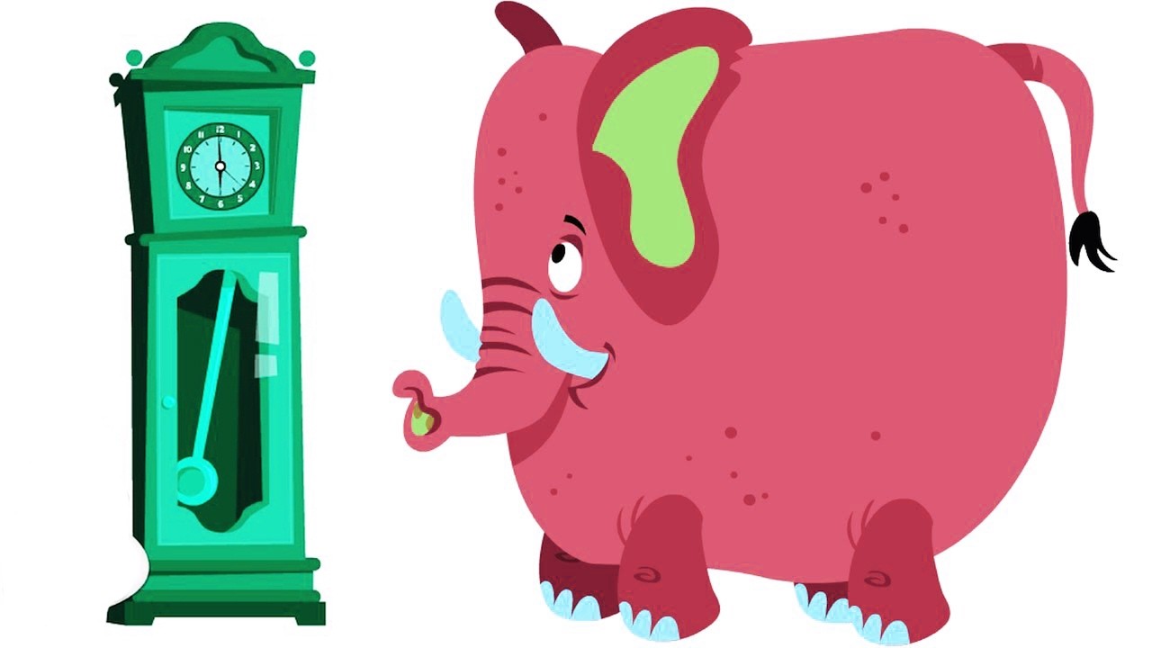 🐘 Hickory Dickory Dock Elephant Effects Remix | Animal Sounds Kids Song | Fun Nursery Rhymes Loop