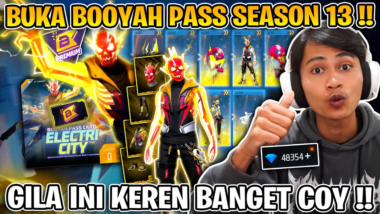 BUKA BOOYAH PAS AWAL TAHUN 2024 SEASON 13 !! AUTO PAKE MAIN SOLO VS SQUAD !!