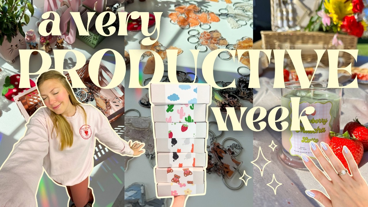 a VERY PRODUCTIVE week running my small business | wholesale, candle making, new inventory 📦✨