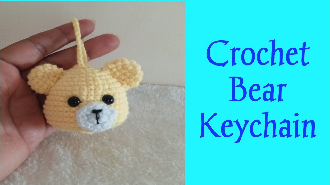 Crochet Bear Key chain step by step tutorial/amigurumi bear mr chain/crochet basic stiches tutorials