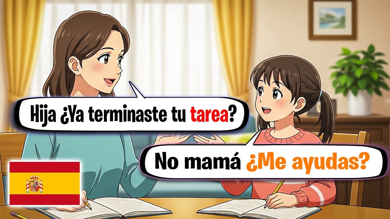 20 Minutes of Spanish Conversations for Beginners (A1–A2) | Family Daily Life