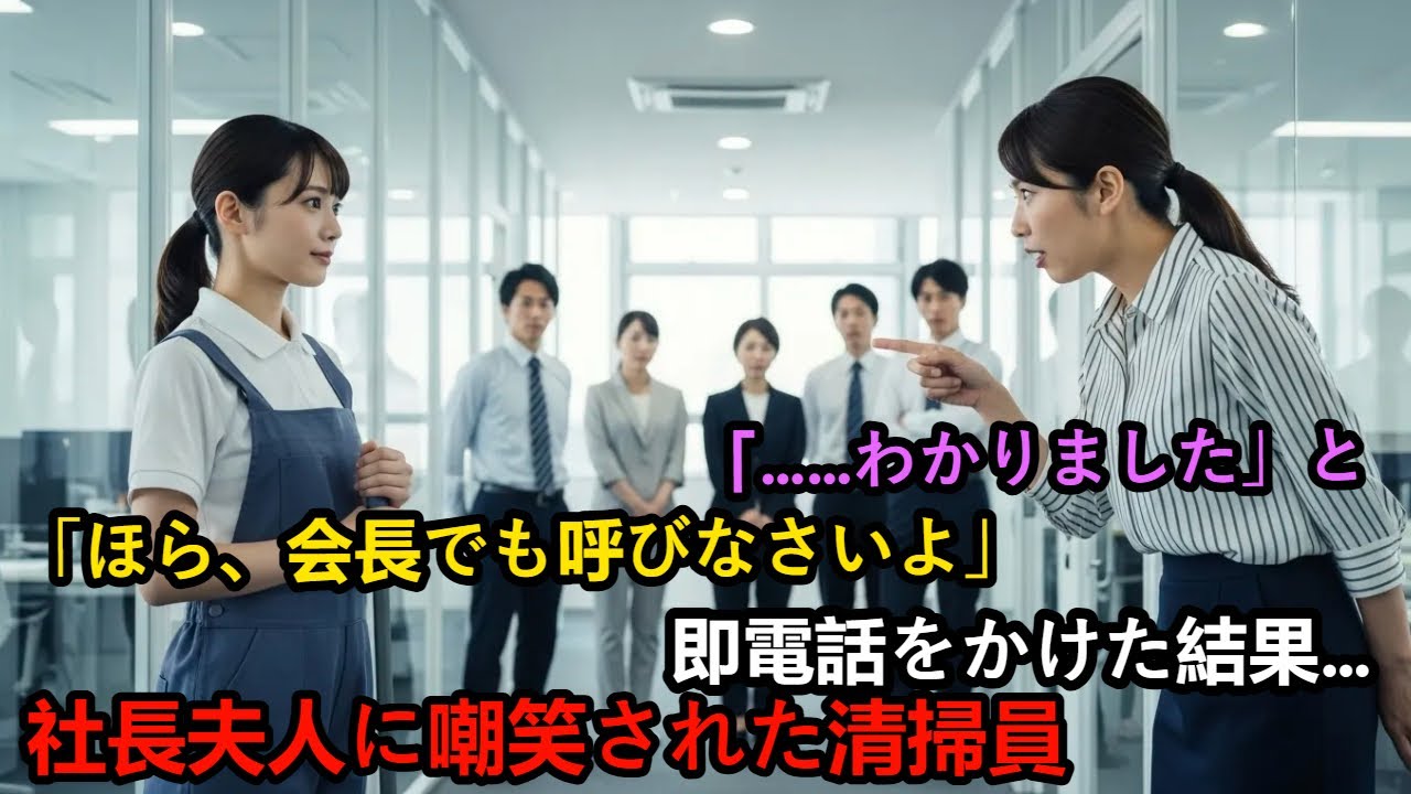見下されていた清掃員の女性――静かな一言が、会社の本性を映し出した日【人生の教訓｜オーディオストーリー】