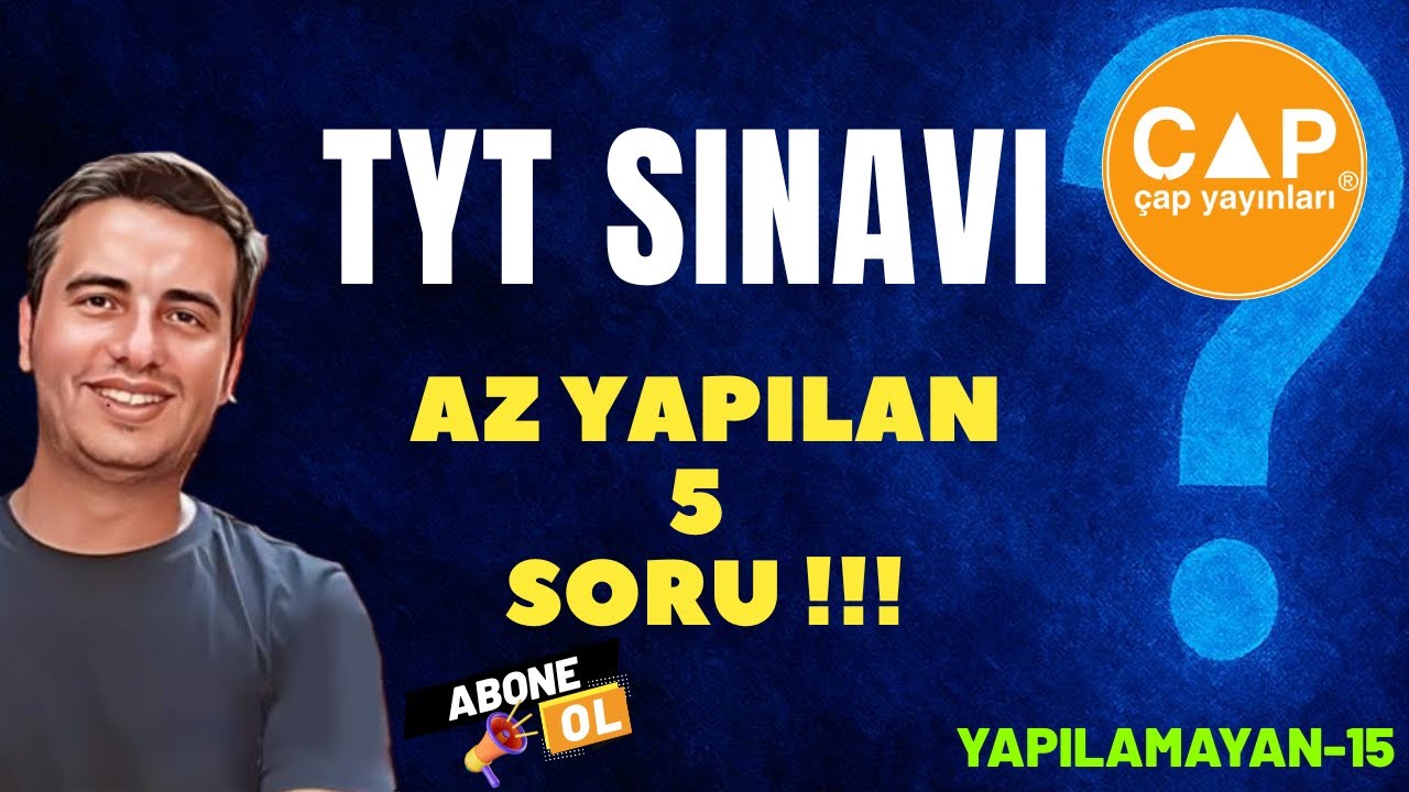TYT YAPILMAYAN SERİSİ-15 ÇAP TÜRKİYE GENELİ TYT-1 DENEME SINAVINDAN #çapyayınları #tyt2026