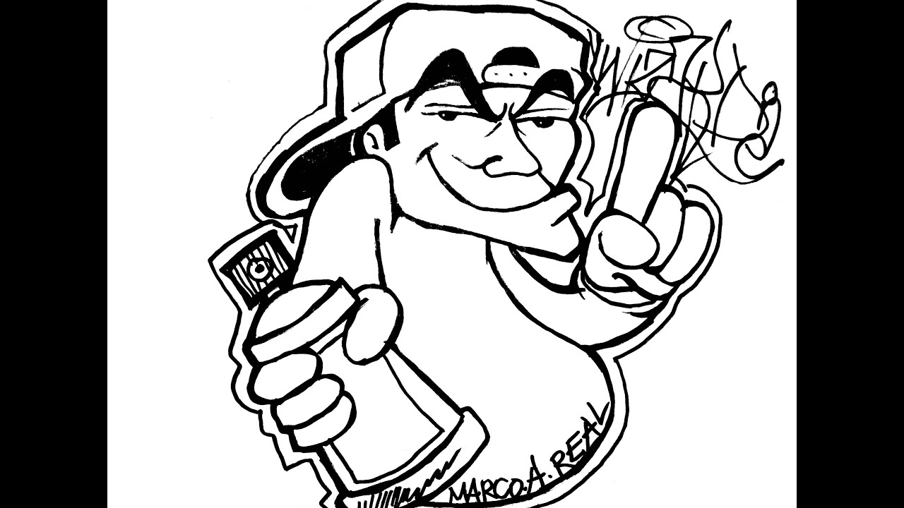 Drawing spraycans and a characters