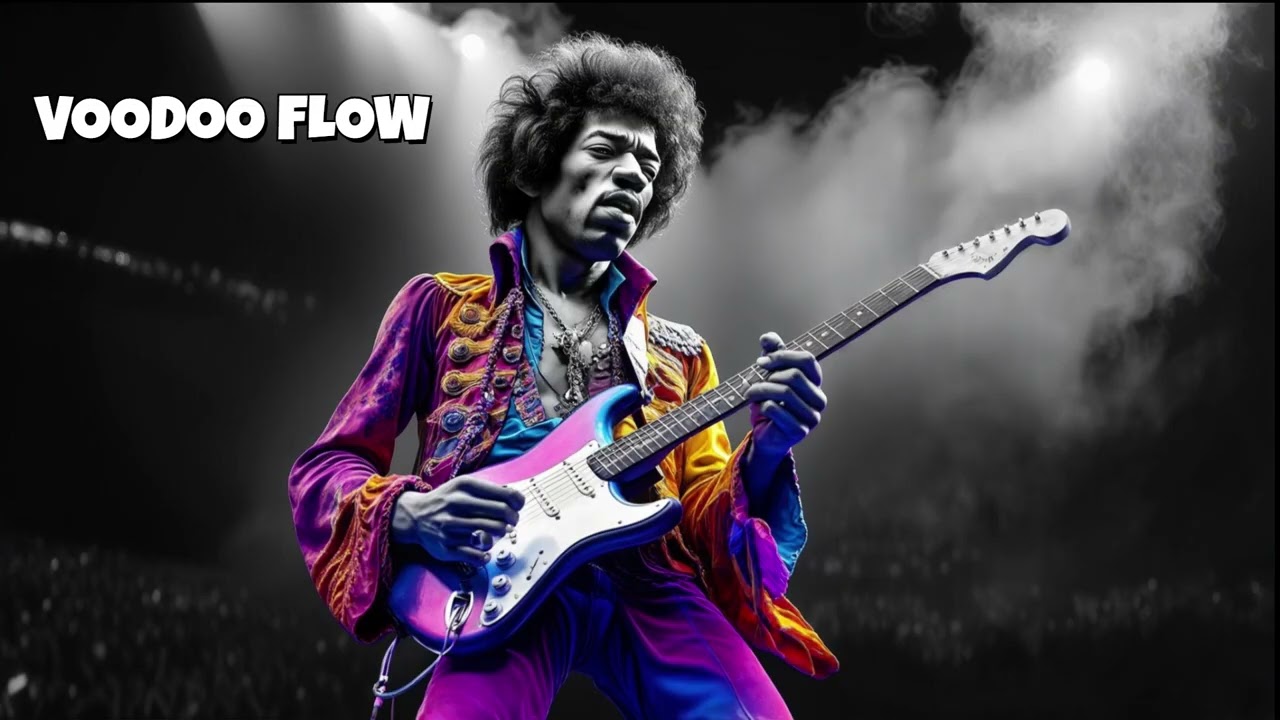 VOODOO FLOW ⚡ Woodstock-Inspired Blues Rock Guitar Mix (Jimi Style)
