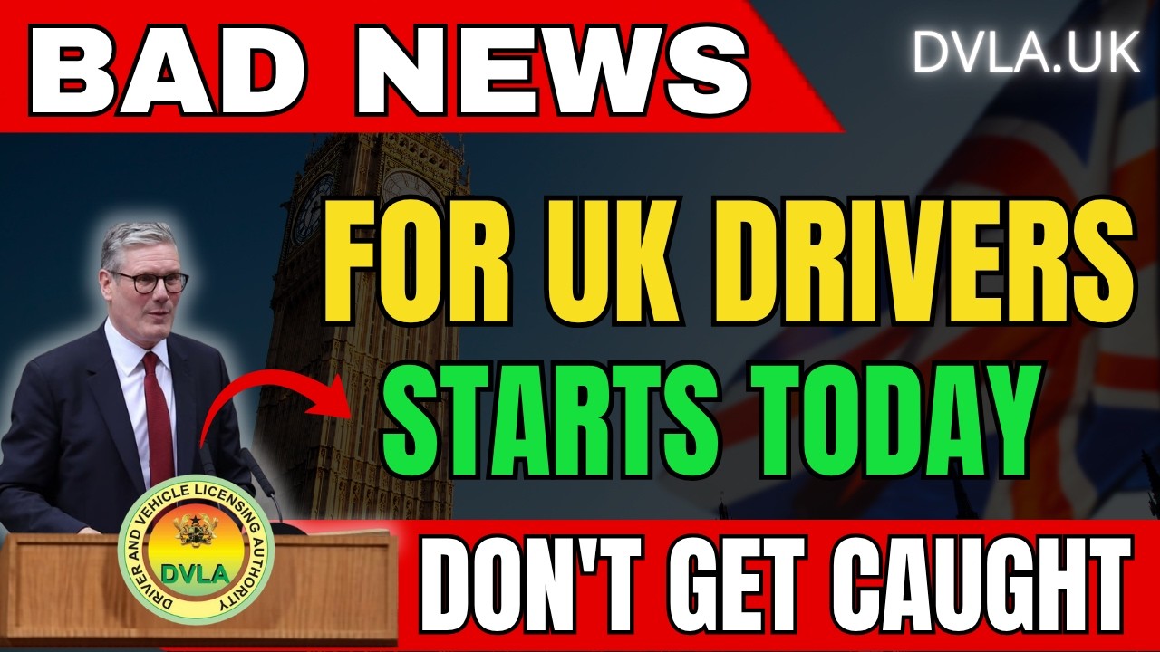 ❌ Bad News for UK Drivers: New DVLA Changes Take Effect Today