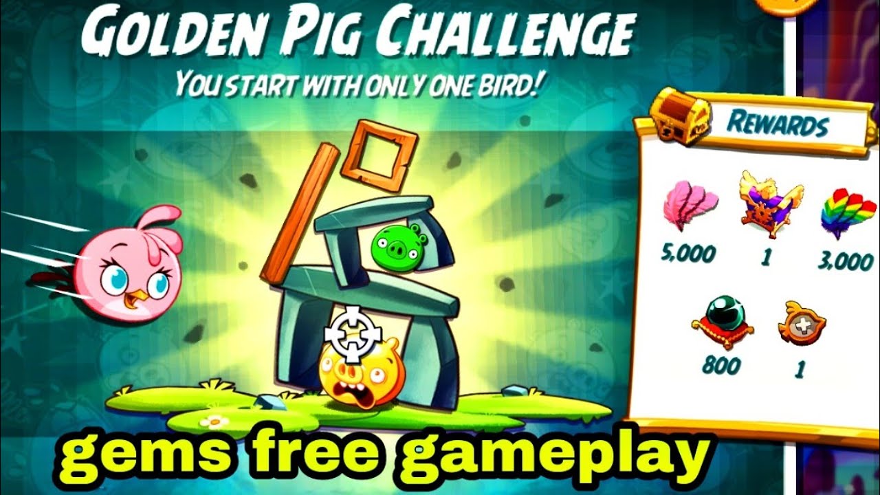 Angry birds 2 the golden pig challenge with stella 13 Jan 2026 gems free#ab2 golden challenge today
