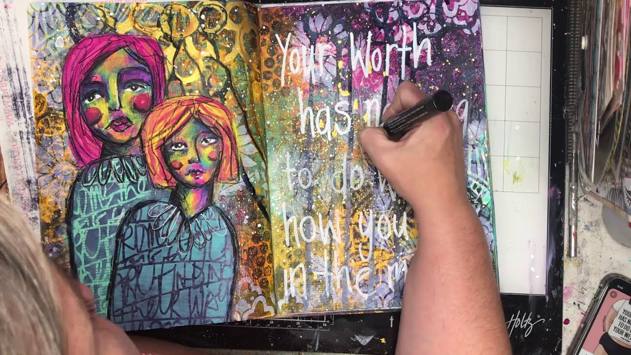 Inspired by Natalie May: Creating rich layered backgrounds
