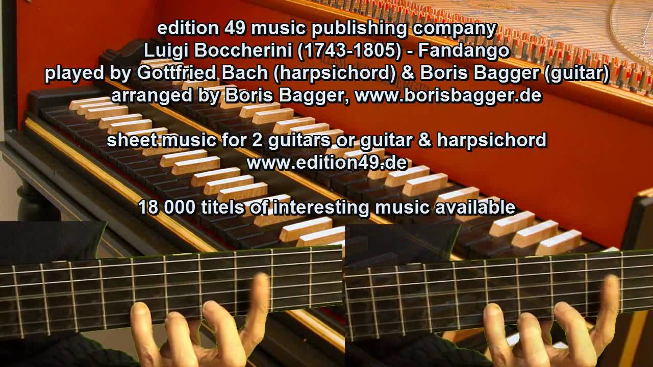 Boccherini Fandango Guitar Harpsichord Boris Bagger Gottfried Bach