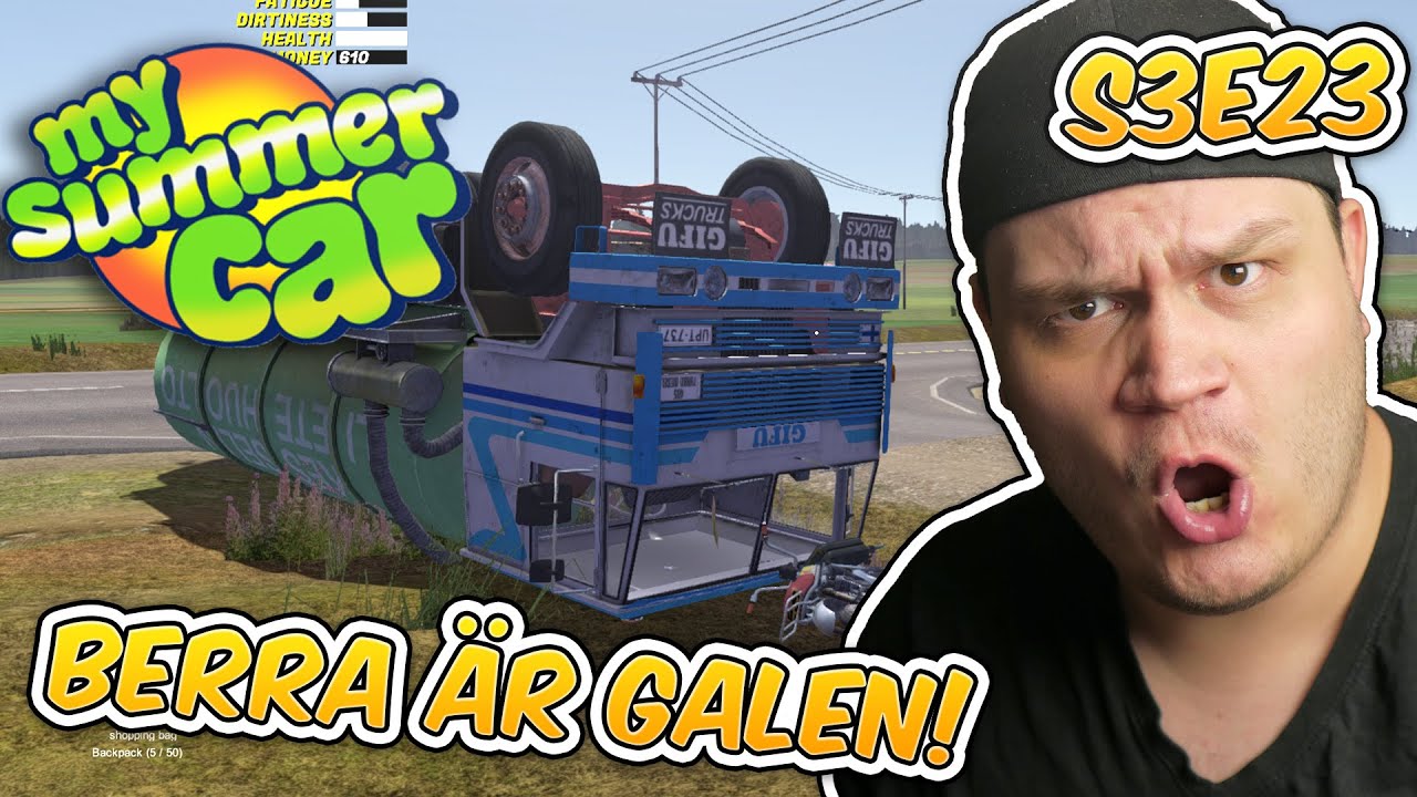 BERRA ÄR GALEN, FLUGA I ÖGAT OCH MOPED! | My Summer Car - S3E23