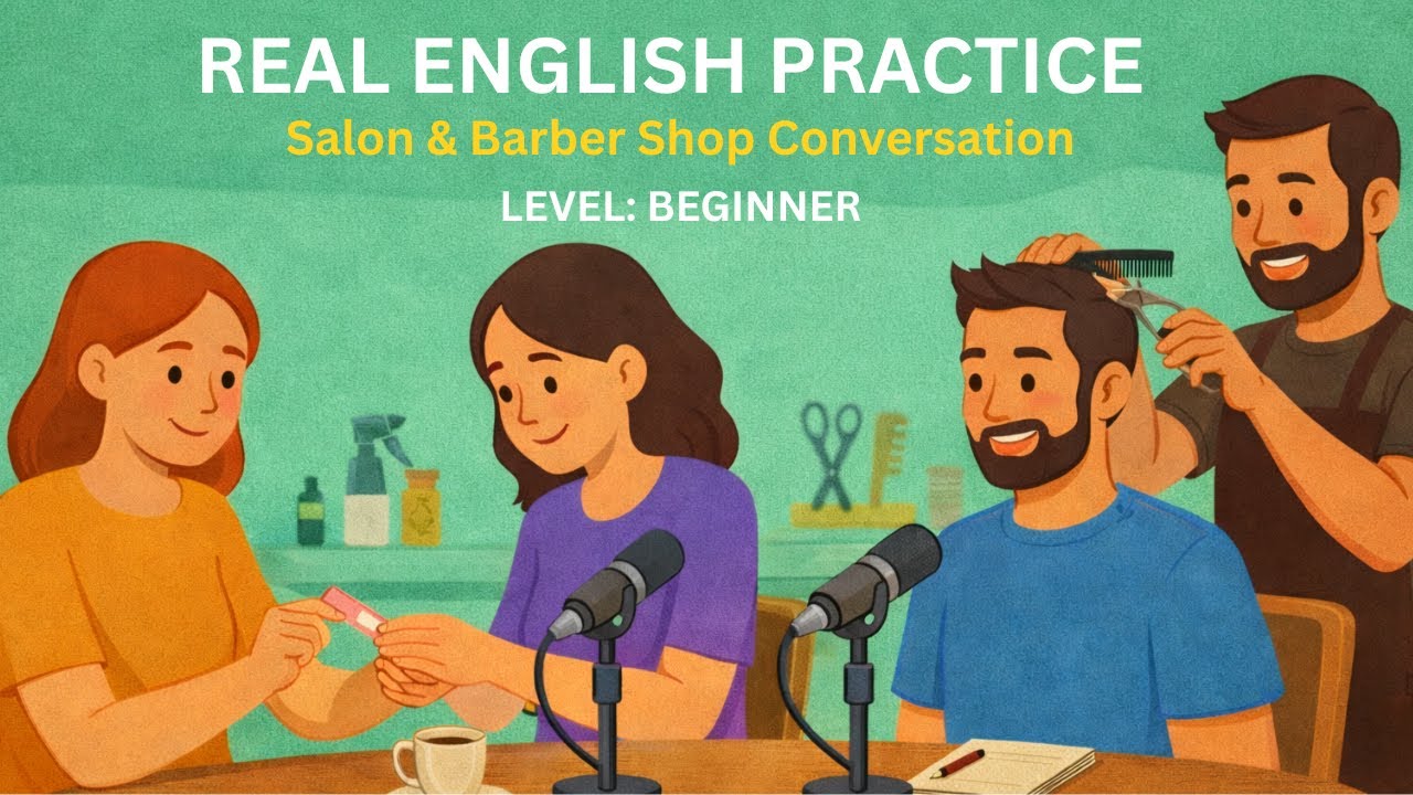 Real English Conversation for Beginners | Salon & Barber Shop Vocabulary | Everyday English