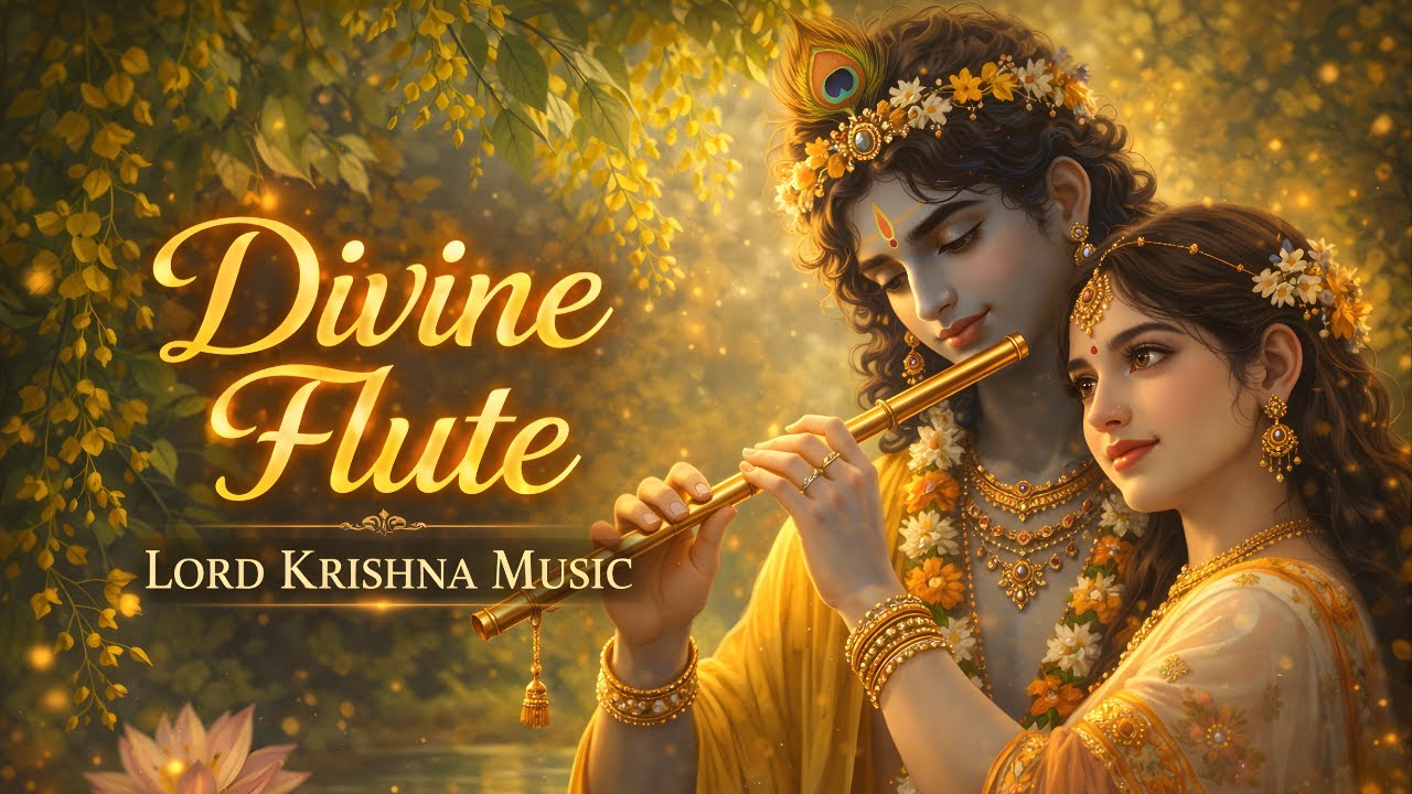 Divine Flute 🍂 Lord Krishna Music | Deep Sleep, Meditation & Radha Krishna Love