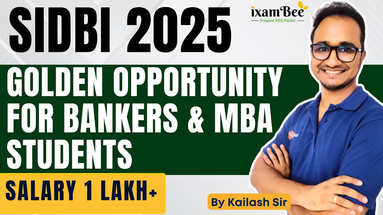 SIDBI 2025|| Golden Opportunity for Bankers & MBA Students || Salary 1 Lakh Plus