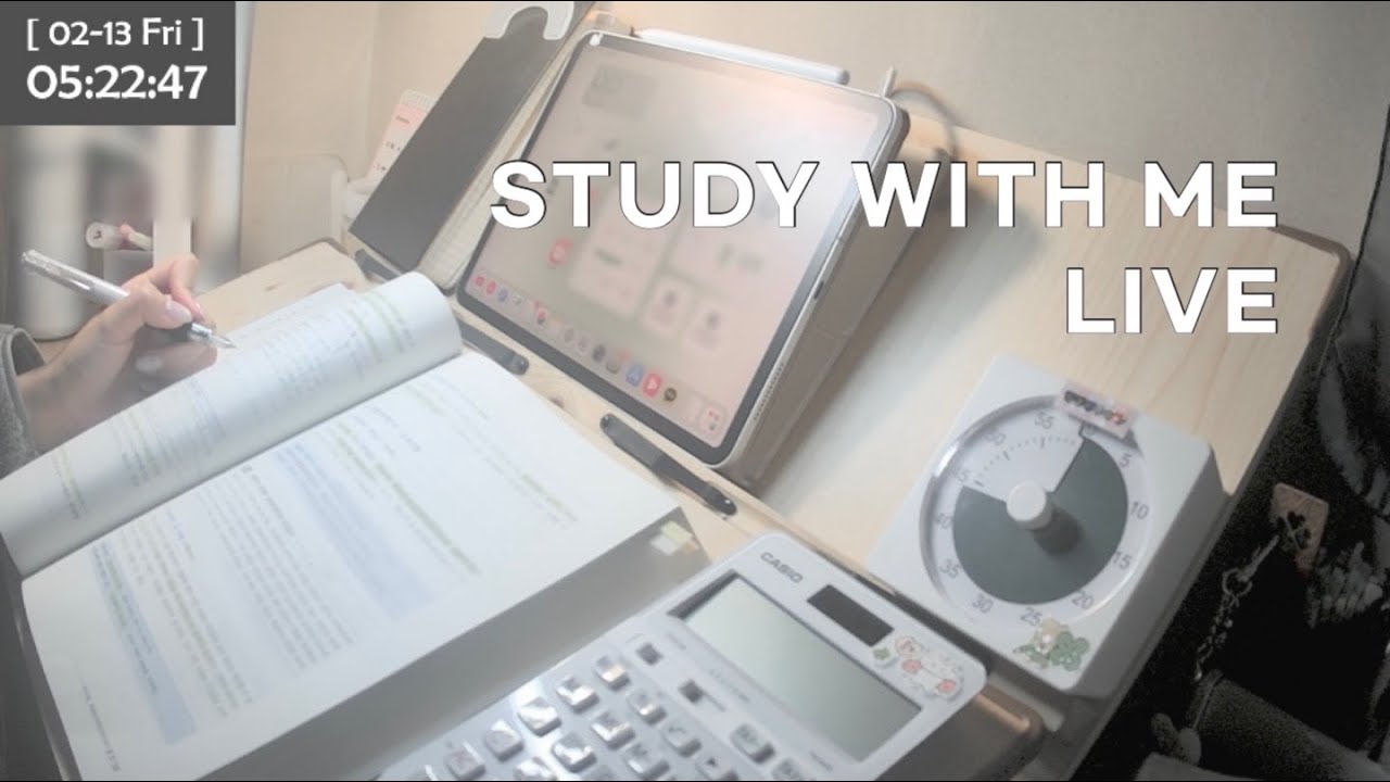 스터디윗미 study with me LIVE ㅣ 장작asmr ㅣ 고시생, 공시생, 수험생, CPA