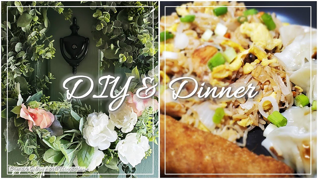 DIY & Dinner || DIY Garland Wreath || Asian Inspired Dinner Idea || Better Than Take Out