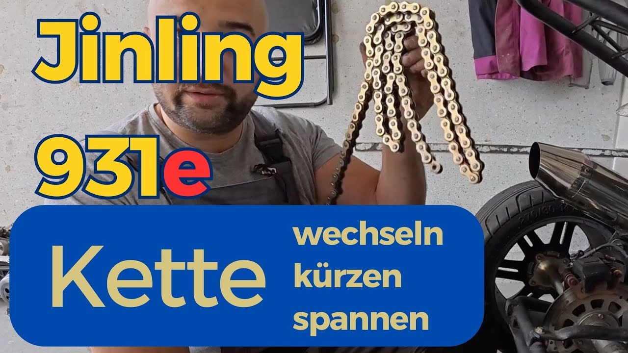 Kette wechseln, kürzen und spannen China Quad Jinling 931e Schrauben für Anfänger