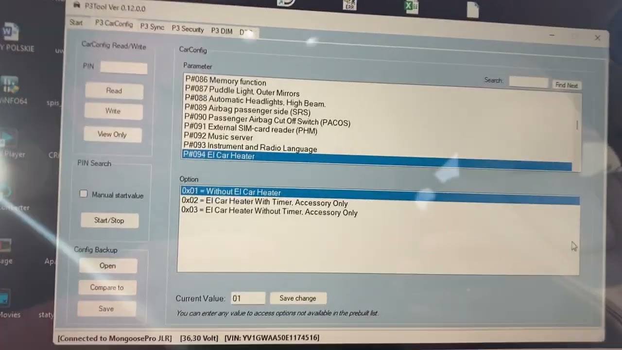 P3 Tool and options to change in Volvo V60 D6 2014