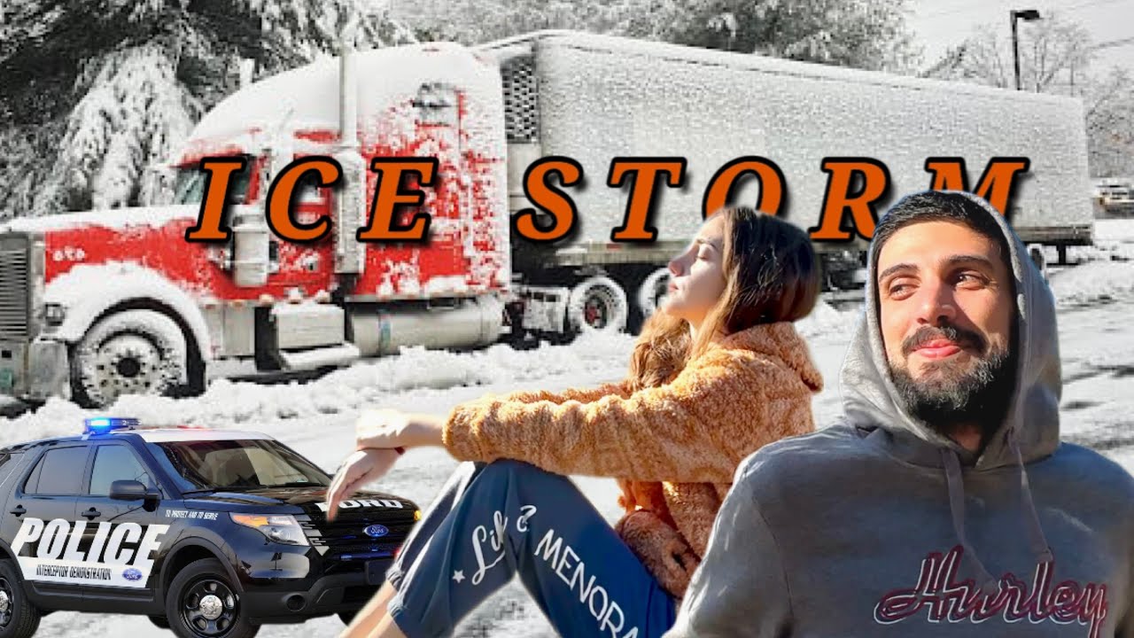 მოყინული გზები| ზამთრის შტორმი| პოლიციის ინსპექტორი ამერიკაში| ავარიები | Car Sliding Crash | Vlog