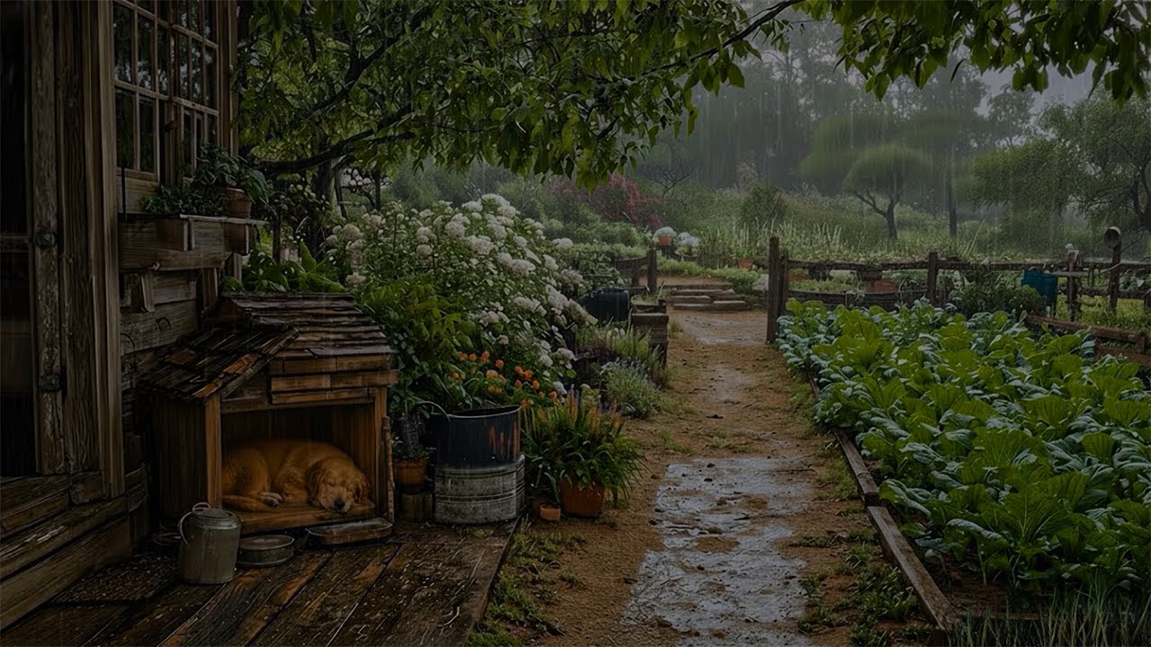 Spring Soft Rain Lulling You To Sleep In The Countryside🌧️White Noise For A Tired Mind At Night Calm
