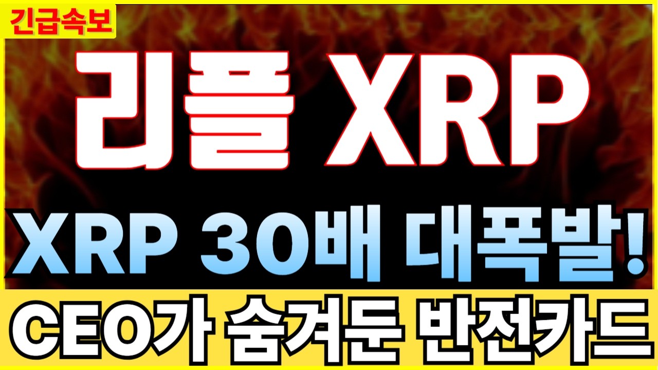 [리플코인 전망 ] 리플 속보! 