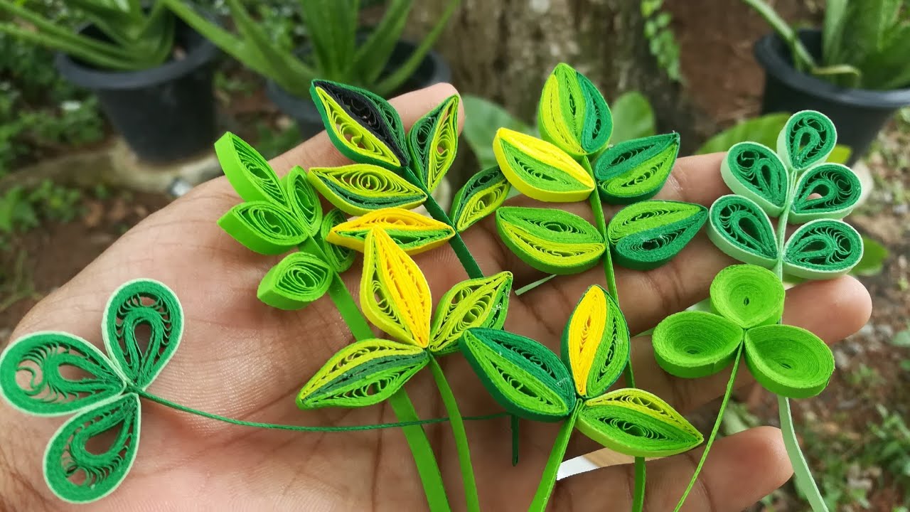 Quilling leaves making tutorial | how to make paper leaves | paper quilling leaves